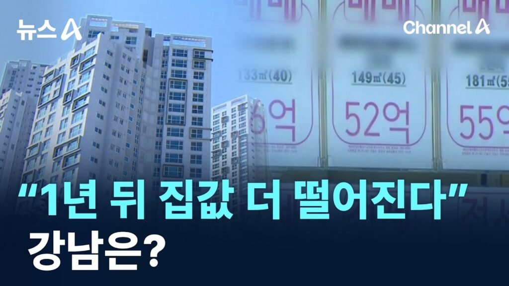 1년 뒤 집값 더 떨어진다…강남은?