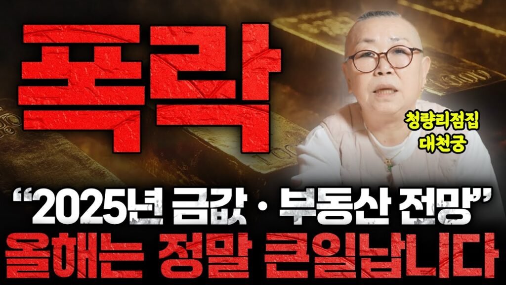 2025년 을사년 금값 상승 전망과 부동산 전망