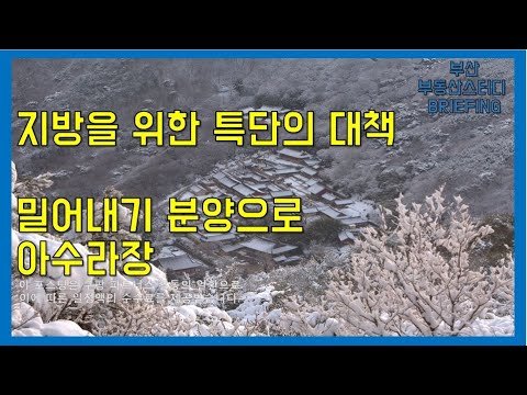 부산부동산 지역을 위한 특단의 대책 필요성