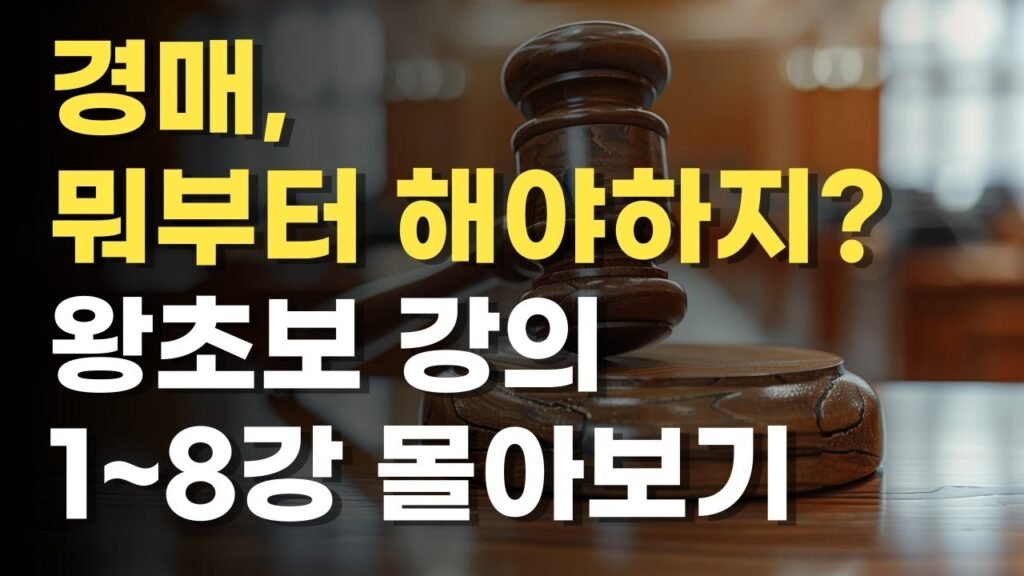 경매강의가 필요한 왕초보들을 위한 가이드 경매강의가 필요한 왕초보들을 위한 가이드