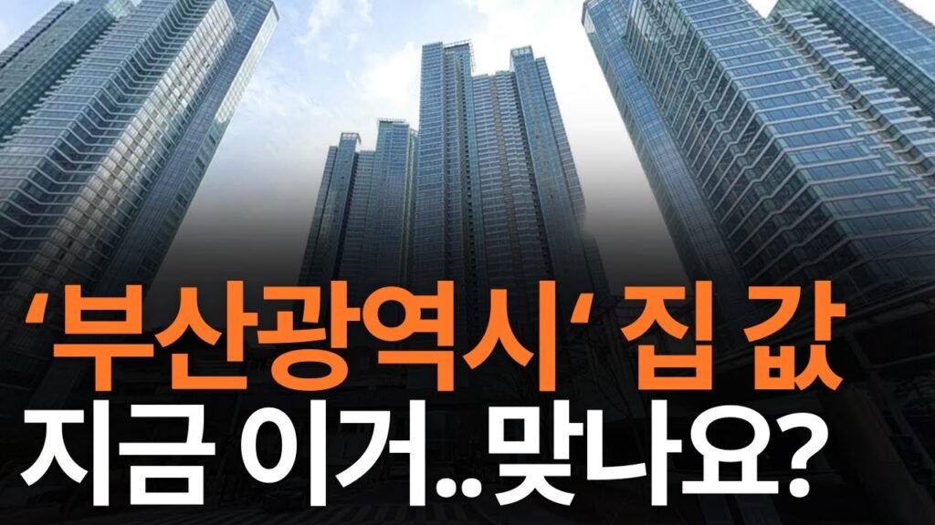 부산 집 값, 지금 이거 맞나요?