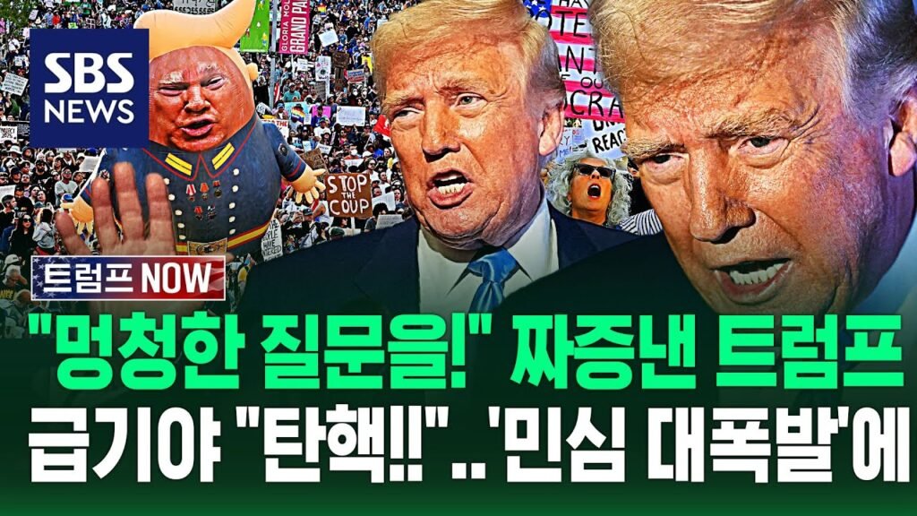 트럼프 혹시 고의로 주식 폭락시키십니까? 질문에 짜증 ‘팍’