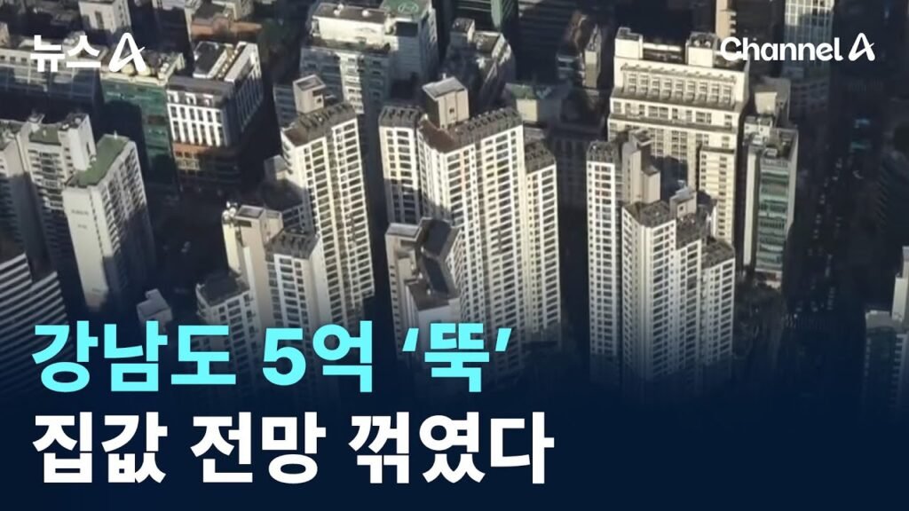 강남 아파트 매매가 하락, 집값 전망 꺾였다 채널A