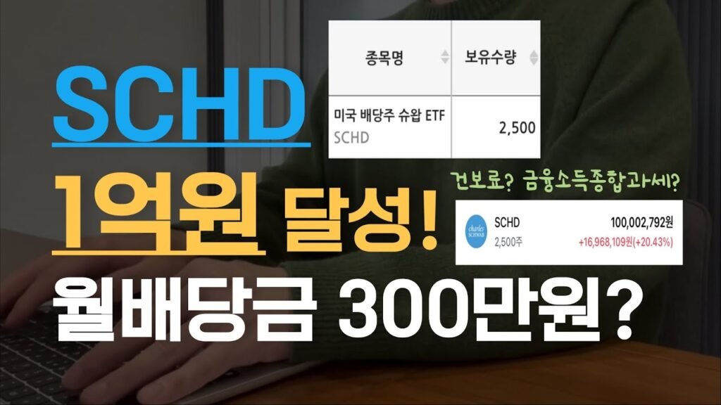 SCHD 1억 투자로 월 300만원 받기