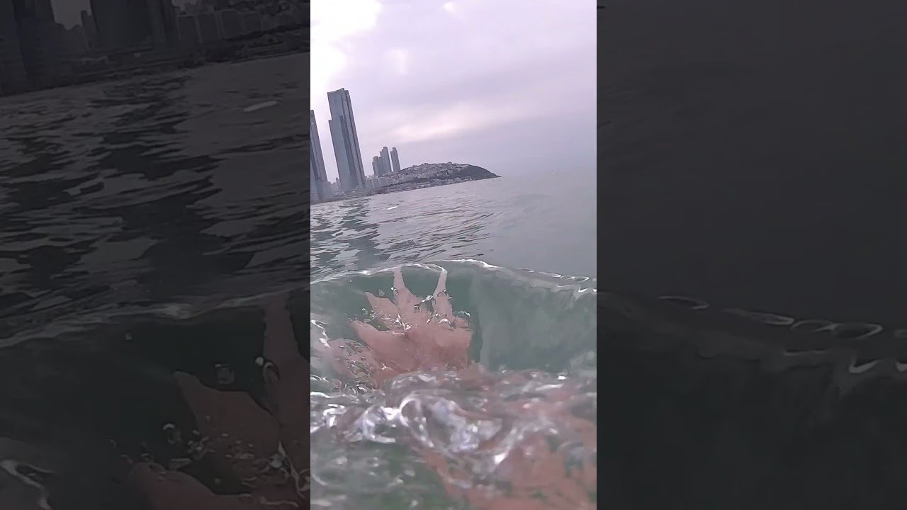 베랑길 자전거와 함께하는 해운대 바다 수영 일상